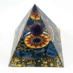 Orgonite Pyramid – 5cm Natural Stone Energy Generator for Chakra & Reiki Healing