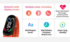 M6 Smart Watch – Fitness Tracker, Heart Rate, Blood Pressure Monitor, Waterproof