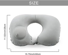 U-Shaped Inflatable Travel Pillow – Portable Neck Support Cushion