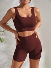 Seamless Yoga Set – High Waist Leggings & Sports Top