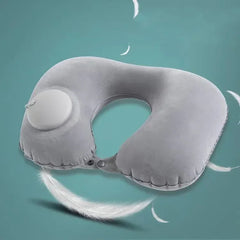 U-Shaped Inflatable Travel Pillow – Portable Neck Support Cushion