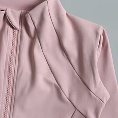 Women’s High Elastic Yoga Jacket – Long Sleeve Stand Collar Workout Top