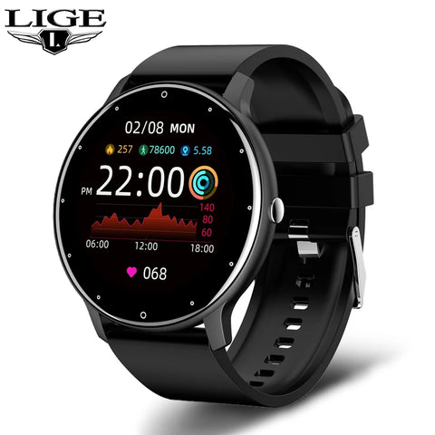 LIGE Smartwatch – Full Touch Fitness Tracker with Bluetooth Call