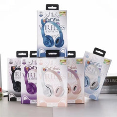 Glow Light Wireless Headphones – Over-Ear Bluetooth Stereo with Bass