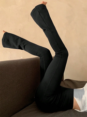 High-Waisted Seamless Flared Compression Leggings