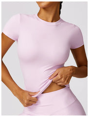NCLAGEN Women’s Sports T-Shirt – Breathable Stretch Gym & Yoga Top