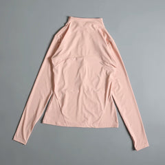 Women’s High Elastic Yoga Jacket – Long Sleeve Stand Collar Workout Top