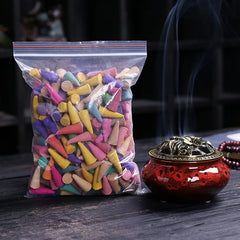 60pcs Backflow Incense Cones – Mixed Natural Scents for Meditation & Home Decor
