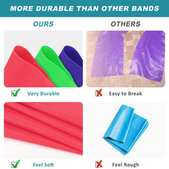 Yoga & Pilates Resistance Bands – Natural Latex Fitness Straps
