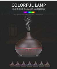 500ml Wood Grain Essential Oil Diffuser with Remote