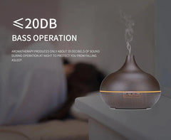 500ml Wood Grain Essential Oil Diffuser with Remote