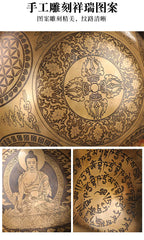 Handmade Tibetan Singing Bowl – Brass Sound Bowl with Accessories for Meditation & Yoga