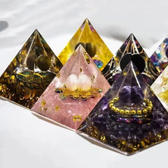 Orgonite Pyramid – 5cm Natural Stone Energy Generator for Chakra & Reiki Healing