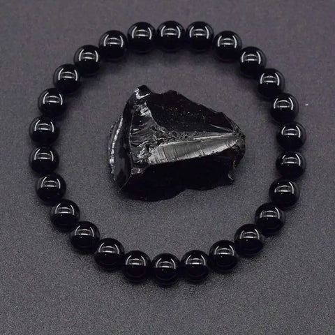 Natural Onyx & Obsidian Bracelet