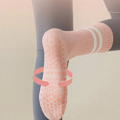 Women’s Non-Slip Pilates & Yoga Grip Socks – 4 Pairs