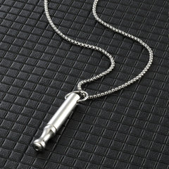 Breathwork & Mindfulness Necklace – Stainless Steel Breathing Whistle for Anxiety Relief