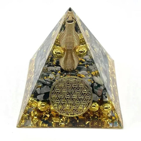Orgonite Pyramid – 5cm Natural Stone Energy Generator for Chakra & Reiki Healing