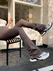 High-Waisted Seamless Flared Compression Leggings