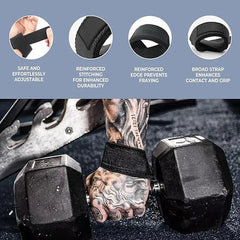 Weightlifting Wrist Straps – Adjustable Non-Slip Lifting Support