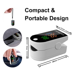 Portable Fingertip Pulse Oximeter – Blood Oxygen & Heart Rate Monitor with LED Display