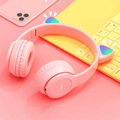 Glow Light Wireless Headphones – Over-Ear Bluetooth Stereo with Bass