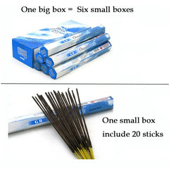 20 Sticks Indian Incense – White Sage, Lavender, Sea Breeze & More for Meditation & Aromatherapy