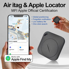 Apple Find My Devices GPS Tracker – Portable Anti-Lost Locator for Pets, Kids & Cycling