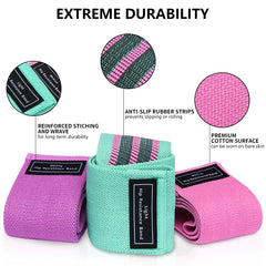 Fabric Resistance Hip Bands – Glute & Thigh Workout Loops for Fitness