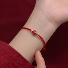 Tibetan Lotus Flower Lucky Rope Bracelet