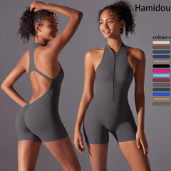 Women’s Push-Up Fitness Bodysuit – Breathable Quick-Dry Yoga & Gym Wear