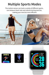 Y68 D20 Smartwatch – Bluetooth Fitness Tracker with Sleep & Activity Monitor