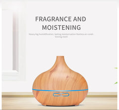500ml Wood Grain Essential Oil Diffuser with Remote
