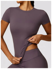 NCLAGEN Women’s Sports T-Shirt – Breathable Stretch Gym & Yoga Top