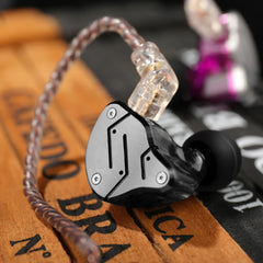 KZ ZSN Hybrid Metal Earphones – HiFi Bass with 1BA+1DD