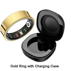 R09 Smart Ring – Health Monitoring, Camera Control, Waterproof with Charging Case