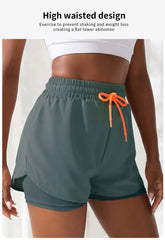 Women's High Rise Yoga Shorts – Elastic Proximity Control Running Shorts