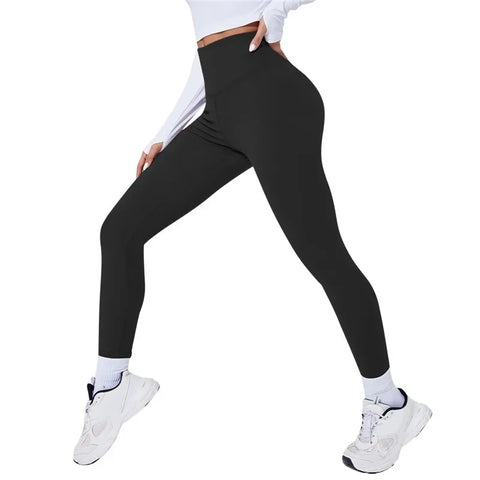 High Waist Thermal Yoga Leggings – Butt-Lifting & Push-Up Fit