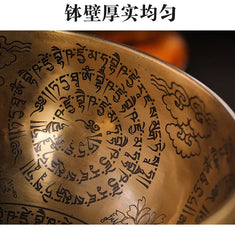 Handmade Tibetan Singing Bowl – Brass Sound Bowl with Accessories for Meditation & Yoga