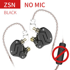 KZ ZSN Hybrid Metal Earphones – HiFi Bass with 1BA+1DD