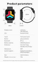 LIGE 2025 Smart Watch – Wireless Charging, Bluetooth Calls, Custom Watch Faces