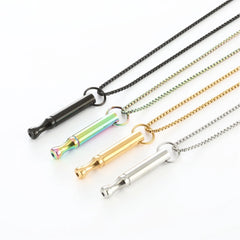 Breathwork & Mindfulness Necklace – Stainless Steel Breathing Whistle for Anxiety Relief