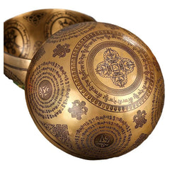 Handmade Tibetan Singing Bowl – Brass Sound Bowl with Accessories for Meditation & Yoga