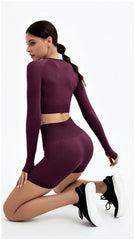 WAREBALL Seamless Yoga Set – 2/3/4pcs Women's Gym Workout Tracksuit