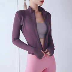 Women's Quick-Dry Zip-Up Yoga Jacket