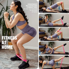 Portable Resistance Bands – Elastic Workout Bands for Yoga, Pilates & Fitness