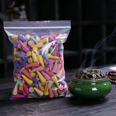 60pcs Backflow Incense Cones – Mixed Natural Scents for Meditation & Home Decor