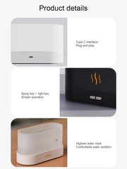 Vissko Flame Aroma Diffuser – 180ml Ultrasonic Humidifier