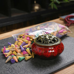 60pcs Backflow Incense Cones – Mixed Natural Scents for Meditation & Home Decor