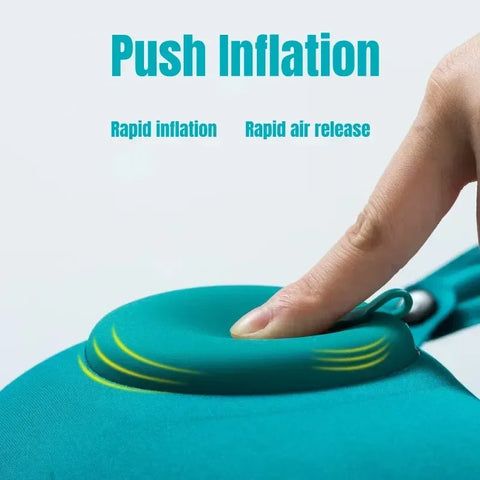 U-Shaped Inflatable Travel Pillow – Portable Neck Support Cushion