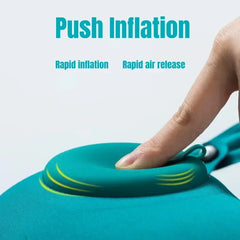 U-Shaped Inflatable Travel Pillow – Portable Neck Support Cushion